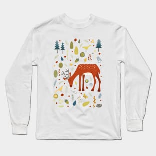 Deer and Forest Things Art Long Sleeve T-Shirt